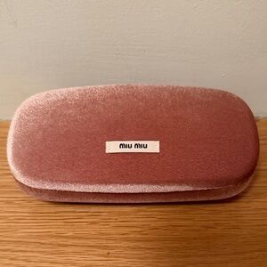 Miu Miu Pink Velvet Eyewear Case